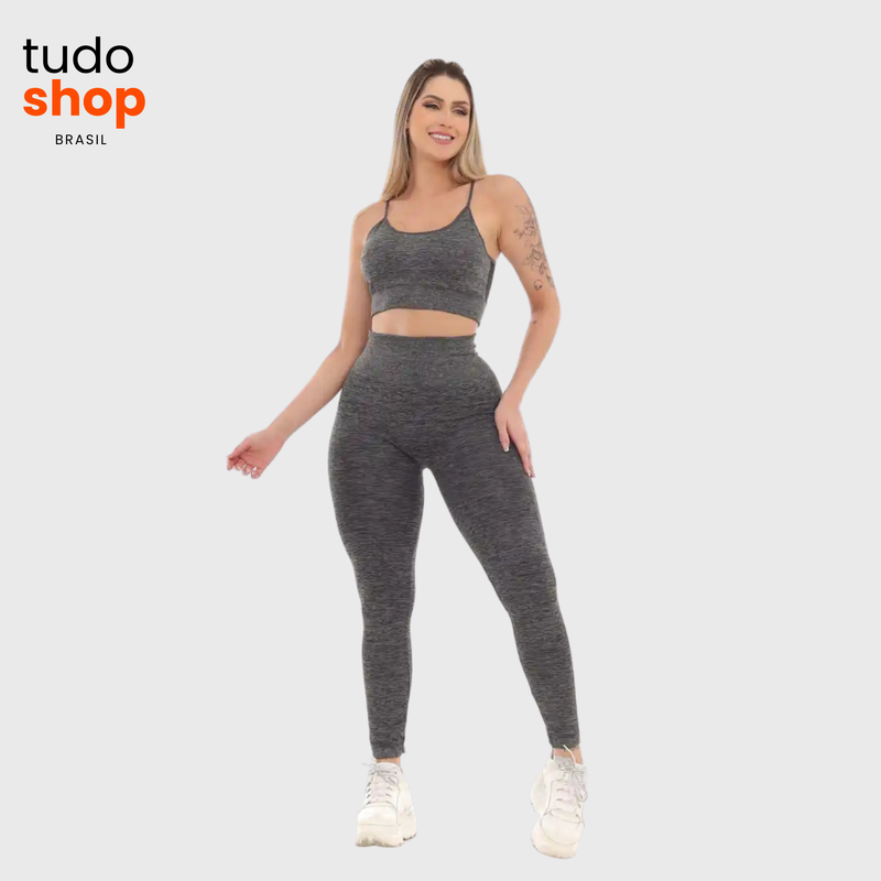 Conjunto Nalû Cintura Alta [Top, Legging e Shorts]