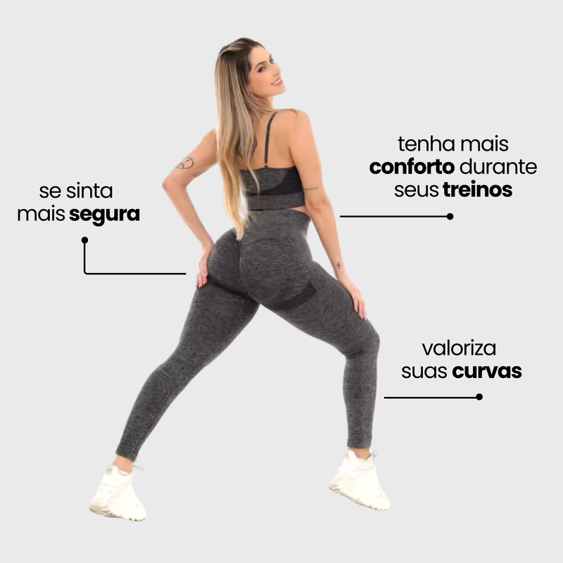 Conjunto Nalû Cintura Alta [Top, Legging e Shorts]