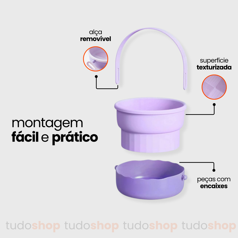 Limpador e Organizador de Pincéis para Maquiagem [KIT 3 em 1]